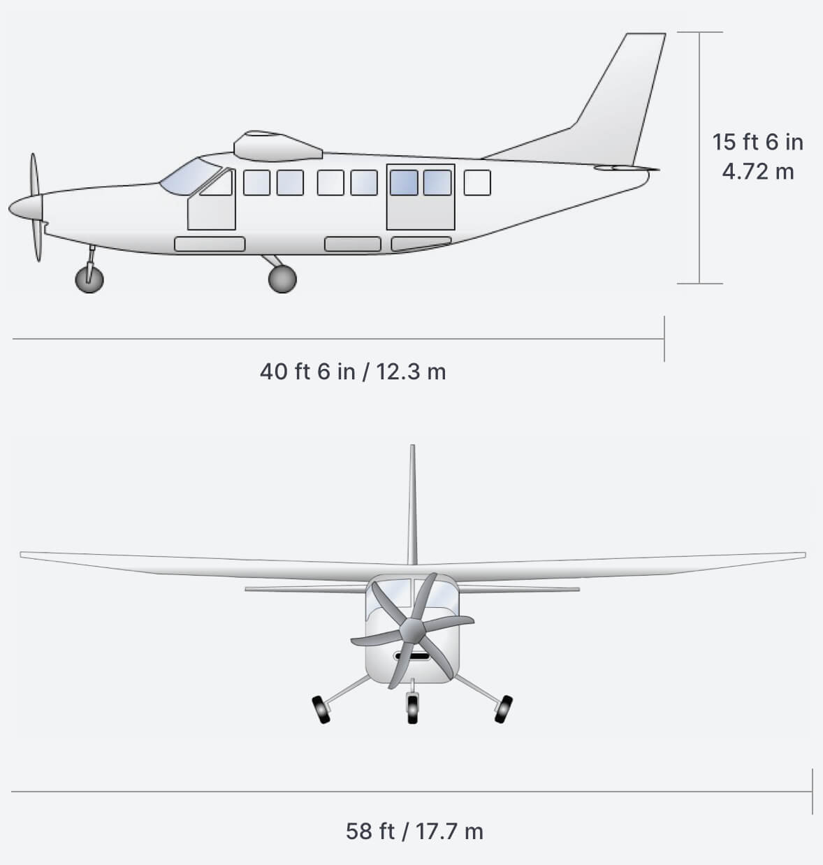 Explorer Aircraft model 750T dimensions