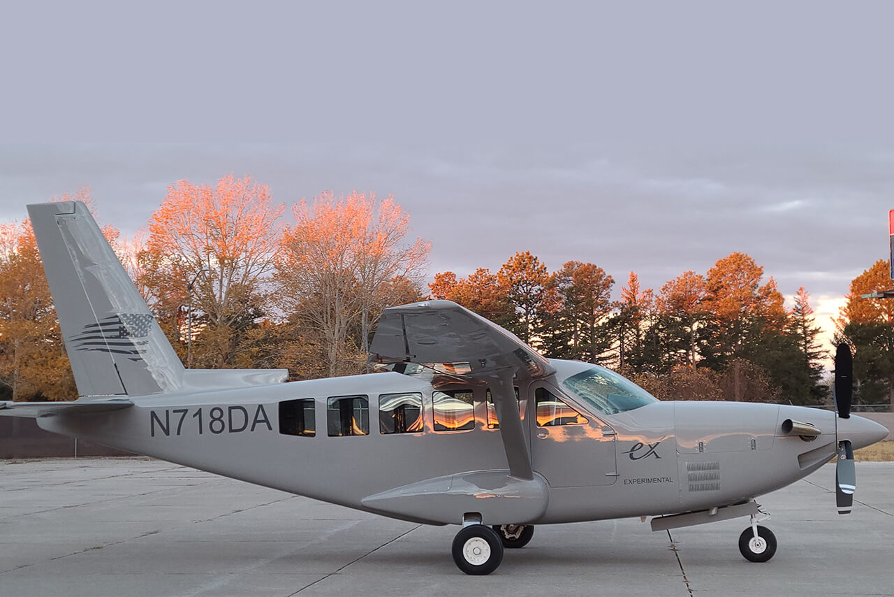 Composite utility aircraft on ground
